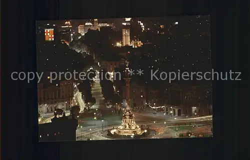 Barcelona Cataluna Columbus Monument bei Nacht Kat. Barcelona