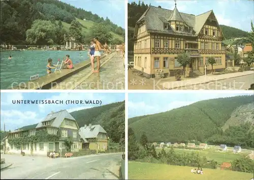 Unterweissbach Schwimmbad Gasthof Lichte Ortsansicht Kat. Unterweissbach