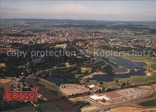 Kassel Stadtpark Karlsaue Fulda Freizeitzentrum Luftbild Kat. Kassel