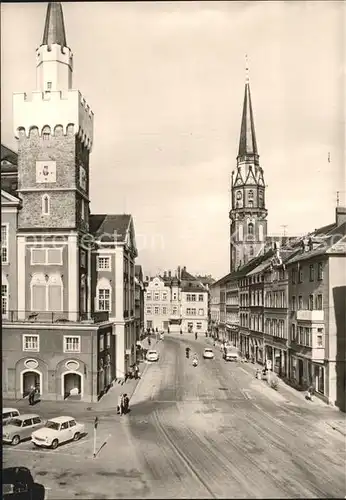 Loebau Sachsen Rathaus Nicolaikirche Kat. Loebau