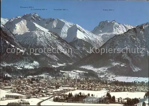 Oberstdorf oefnerspitze Grosser Krottenkopf Fuerschiesser Kratzer Kat. Oberstdorf