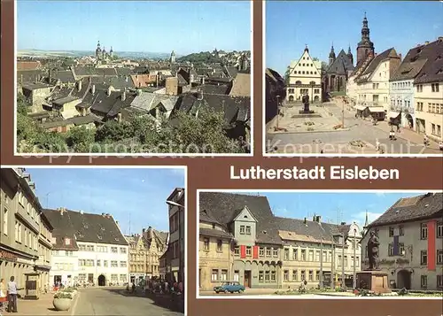 Eisleben Markt Lutherdenkmal August Bebel Platz Lenin Denkmal Kat. Eisleben