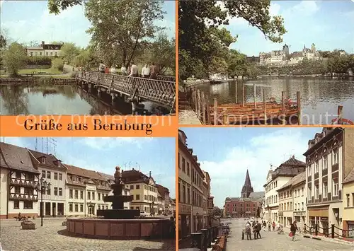 Bernburg Saale HO Cafe Marienkirche Thaelmannplatz Schloss Kat. Bernburg