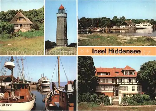 Insel Hiddensee Kloster Fischerhaus Leuchtturm Hafen Anlegestelle Kat. Insel Hiddensee