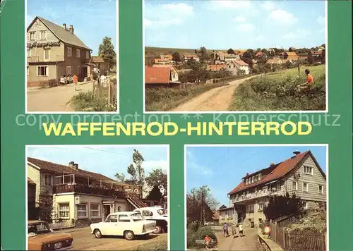 Waffenrod Hinterrod Gaststaette Auegrund HO Gaststaette Park Cafe Bergfrieden Kat. Eisfeld