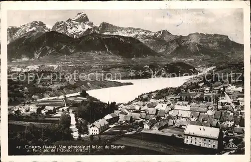 Corps et le Lac du Sautet Pic de l Obiou vue aerienne Kat. Corps