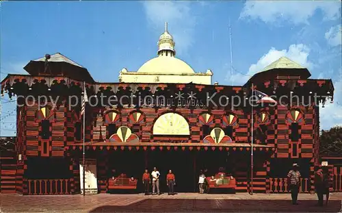 Ponce Historical and colorful Ponces Firehouse located behind the Cathedral Kat. Ponce