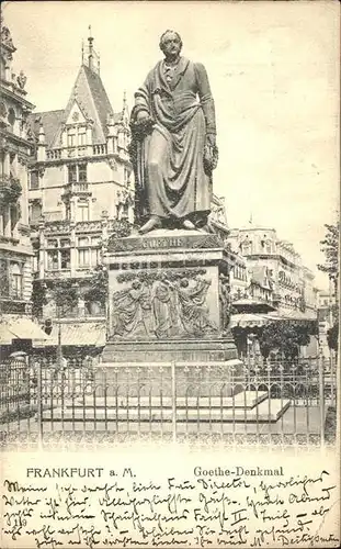 Frankfurt Main Goethe Denkmal Kat. Frankfurt am Main