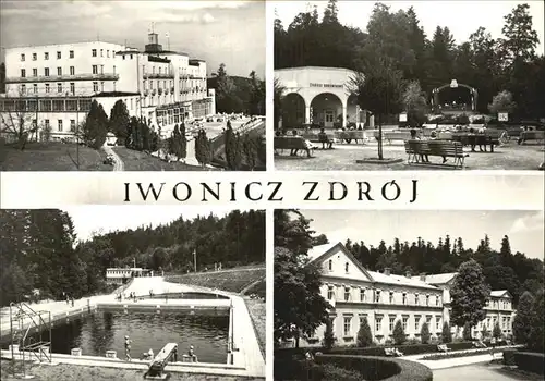 Iwonicz Zdroj Sanatorium Excelsior Baden plywacki Plac Dietla Sanatorium Jednosc Robotnicza Kat. Krosno