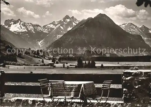 Oberstdorf Gasthof Rubihorn Panorama Kat. Oberstdorf