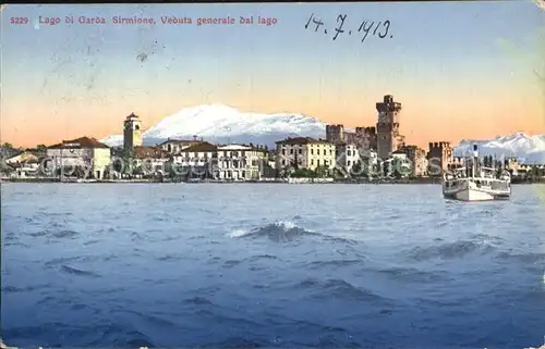 Sirmione Lago di Garda Veduta generale dal lago Kat. Italien