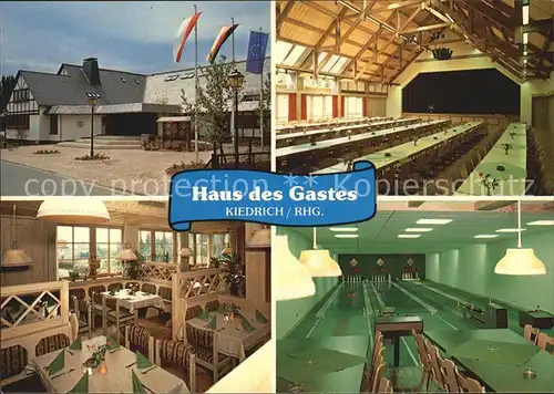 Kiedrich Haus des Gastes Saal Gaststube Kegelbahn Kat. Kiedrich