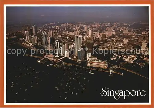 Singapore Shenton Way Harbour Aerial view Kat. Singapore