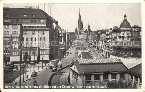 Berlin Tauentzienstrasse Kaiser Wilhelm Gedaechtniskirche Kat. Berlin