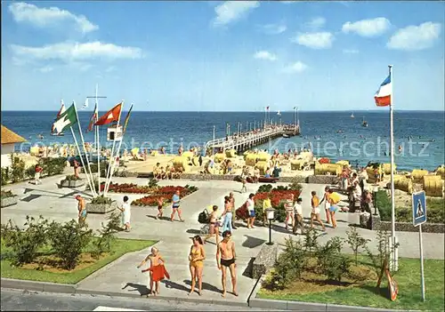 Haffkrug Ostseebad Promenade mit Seebruecke Kat. Scharbeutz