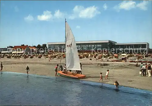 Groemitz Ostseebad Strand mit Meerwasserbrandungsbad Kat. Groemitz