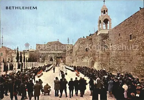 Bethlehem Yerushalayim Church of Nativity at Christmas Processio Kat. Bethlehem