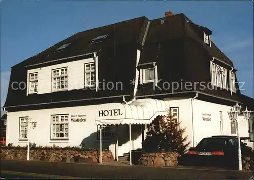 Westerland Sylt Hotel Westfalen  Kat. Westerland