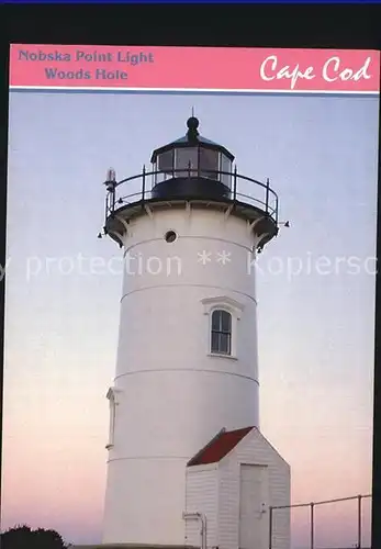 Cape Cod Mass. Nobska Point Light Woods Hole Kat. 