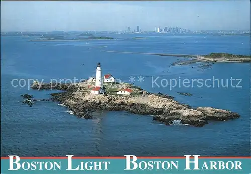 Boston Massachusetts Fliegeraufnahme Leuchtturm Kat. Boston