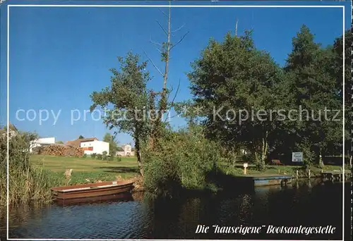 Trebatsch Gasthof Pension Pawlak Hauseigene Bootsanlegestelle  Kat. Tauche