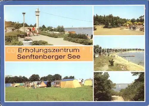 Senftenberg Niederlausitz Erholungszentrum Grosskoeschen Strandpromenade Campingplatz Kat. Senftenberg