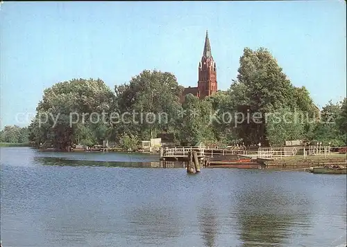 Roebel Mueritz Hafen Kirche Kat. Roebel Mueritz