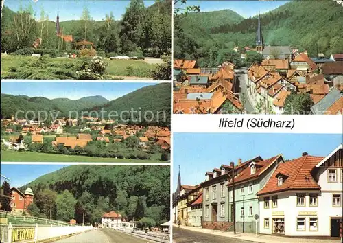 Ilfeld Suedharz Kurpark Hotel Netzkater Blick vom Steinberg Ilgerstrasse Kat. Ilfeld Suedharz