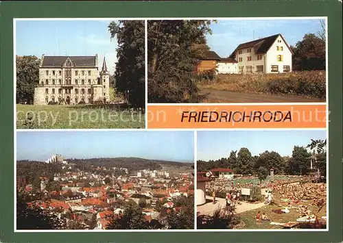 Friedrichroda Schloss Reinhardsbrunn Gaststaette Ferienheim Tanzbuche Freibad Kat. Friedrichroda