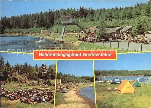 Greifensteine Erzgebirge Freibad Greifenbachstauweiher Naturtheater Zeltplatz Kat. Typen