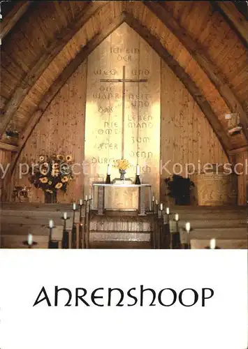 Ahrenshoop Ostseebad Kirche Innenraum Kat. Ahrenshoop