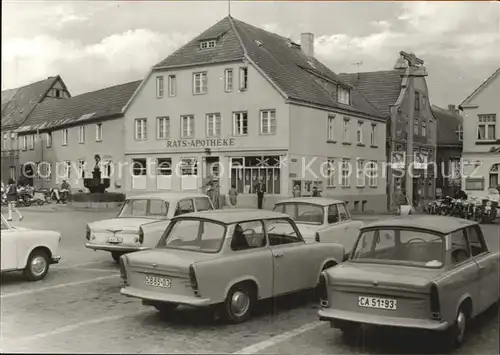 Teterow Mecklenburg Vorpommern Marktplatz Rats Apotheke  Kat. Teterow