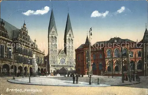 Bremen Marktplatz Rathaus Bremer Dom Kat. Bremen