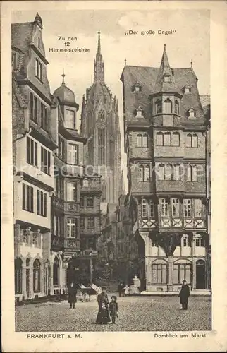 Frankfurt Main Domblick am Markt "Der grosse Engel" Kat. Frankfurt am Main