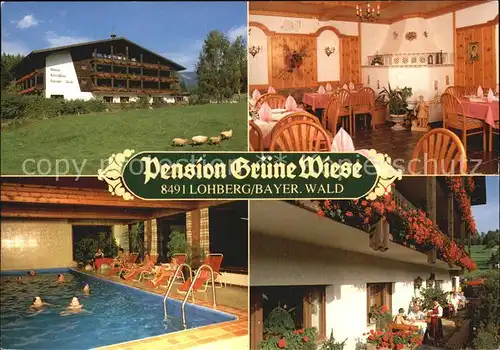 Lohberg Lam Pension Gruene Wiese Gaststube Hallenbad Terrasse Kat. Lohberg