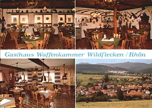 Wildflecken Gasthaus Waffenkammer Gastraeume Panorama Kat. Wildflecken