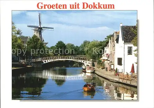 Dokkum Muehle Bruecke Kat. Dokkum