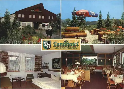 Volpriehausen Landhotel Am Rothenberg Gartenterrasse Gaestezimmer Gastraum Kat. Uslar