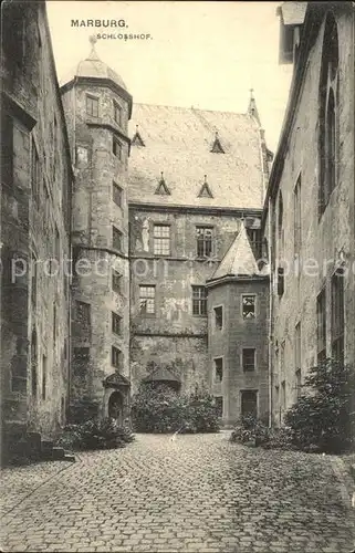 Marburg Lahn Schlosshof Kat. Marburg