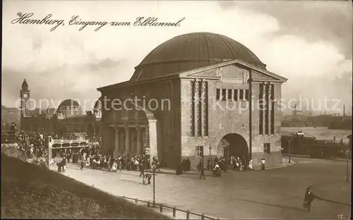 Hamburg Eingang Elbtunnel Kat. Hamburg