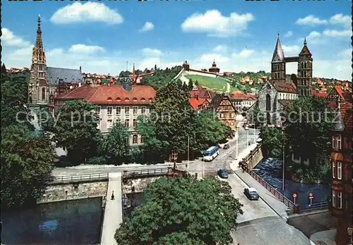 Esslingen Neckar Agnesbruecke Stadt  und Frauenkirche Kat. Esslingen am Neckar