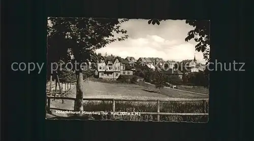 Masserberg Hoehenluftkurort Kat. Masserberg