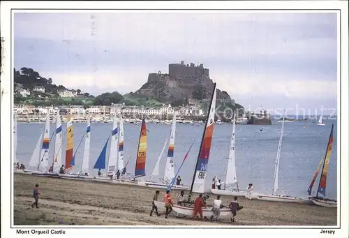 Jersey City Mont Orgueil Castle Segelboote Kat. Jersey City