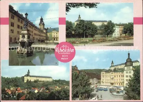 Rudolstadt Schlosshof Heidecksburg Wilhelm Pieck Platz Markt Kat. Rudolstadt