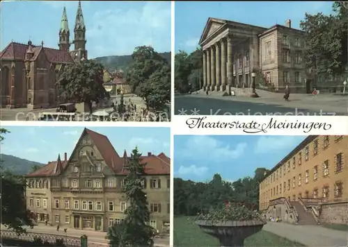 Meiningen Thueringen Platz der Republik Theater HO Hotel Saechsischer Hof Schloss Kat. Meiningen