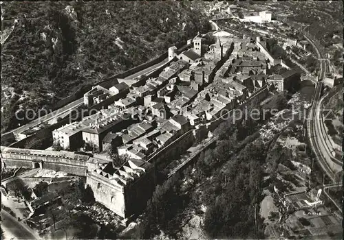 Villefranche de Conflent Fliegeraufnahme Kat. Villefranche de Conflent