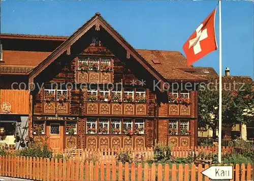 Appenzell IR Hampi Faessler Engelgasse bemaltes Haus  Kat. Appenzell