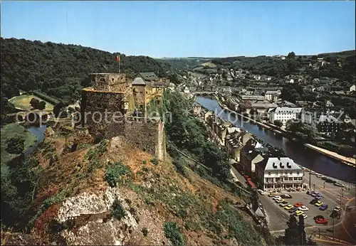 Bouillon Liege Wallonie Partie am Fluss mit Burg Kat. 