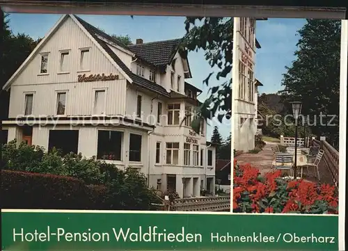 Hahnenklee Bockswiese Harz Hotel Pension Waldfrieden Terrasse Gastraeume Kat. Goslar