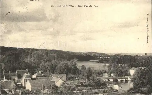 Lavardin Loir et Cher Une vue du Loir Kat. Lavardin